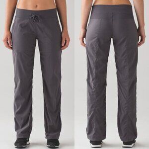 LULULEMON Dance Studio Pant III Unlined Regular Size 12 Dark Carbon